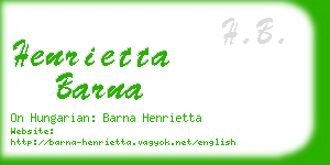 henrietta barna business card
